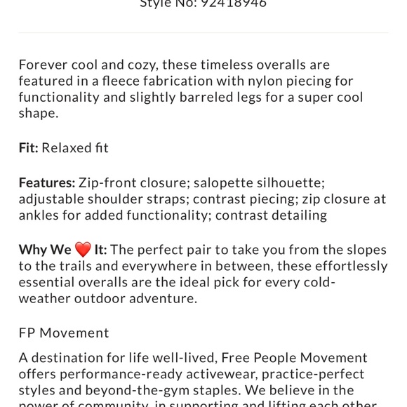 Free People Hit the Slopes Overalls - Picture 4 of 4